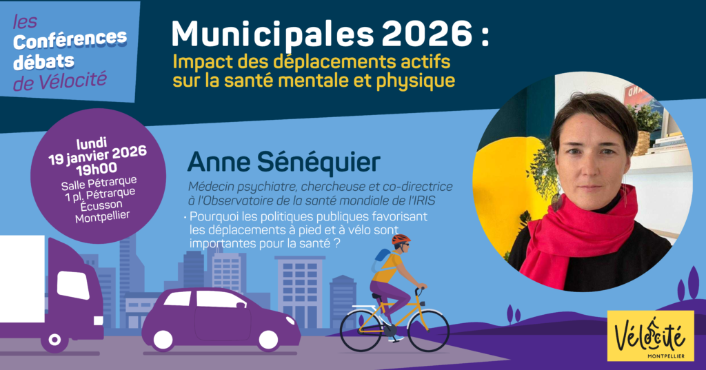 Conférence-débat : "Impact des déplacements actifs sur la santé mentale et physique"; lieu: Salle Petrarque